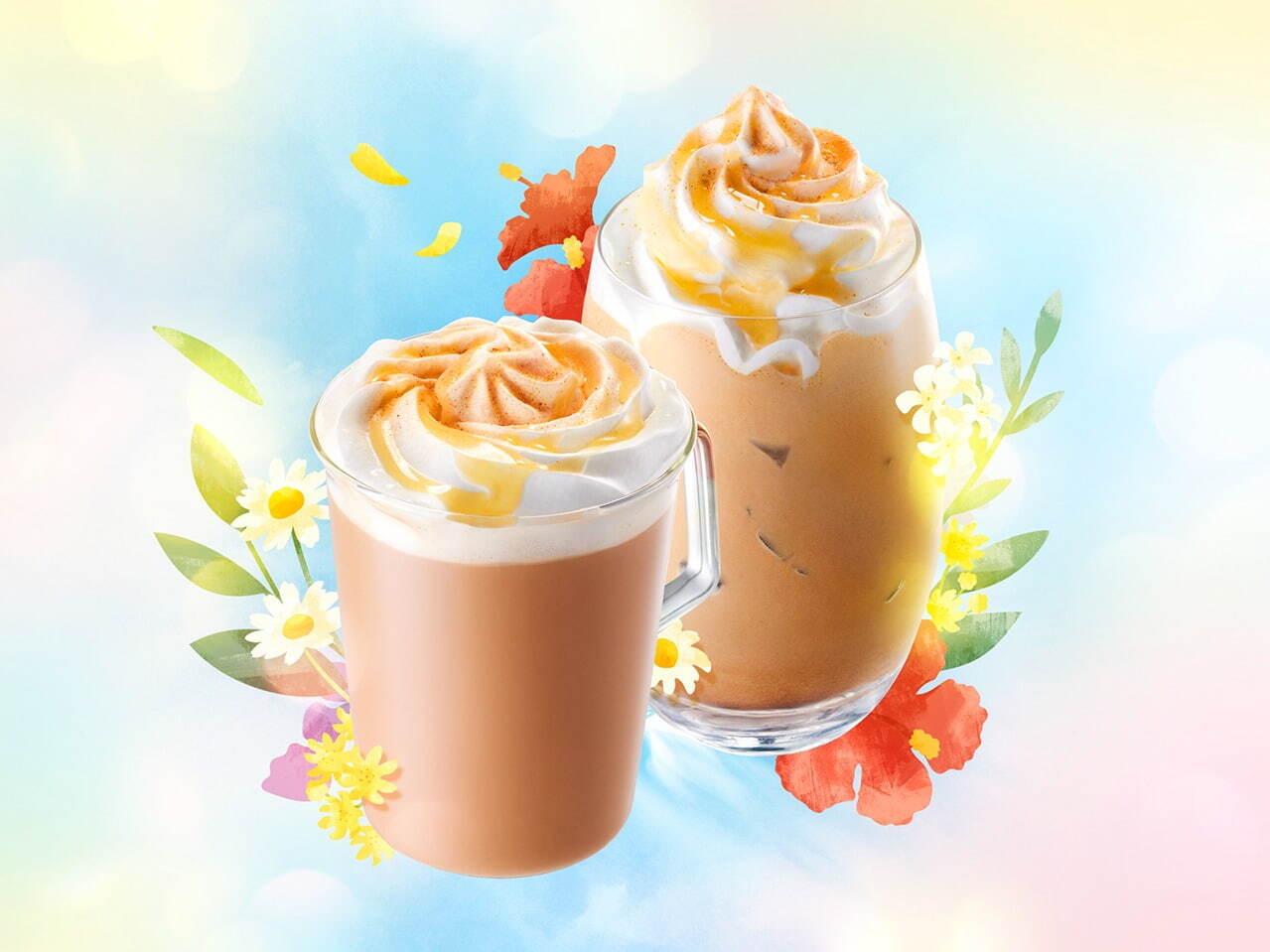 「アールグレイ ブーケ ＆ ティー ラテ」持ち帰り ショート520円～/トール 560円～/グランデ 604円～/ベンティ 648円～、店内利用 ショート 530円～/トール 570円～/グランデ 616円～/ベンティ 660円～
